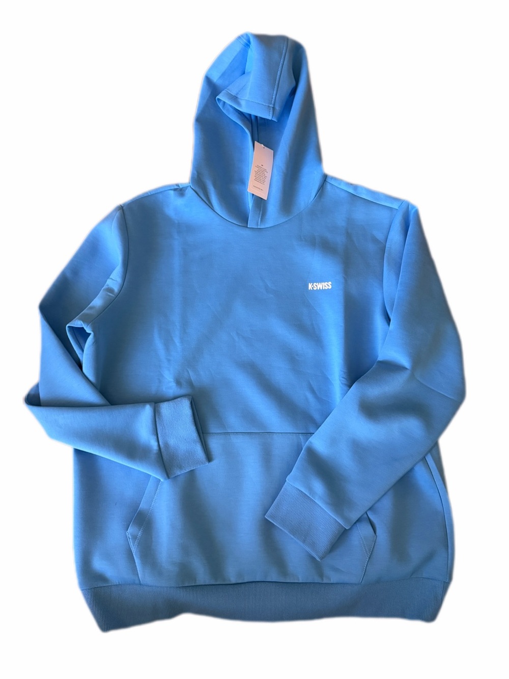 K-Swiss Men's Light Blue Hooded Sweatshirt